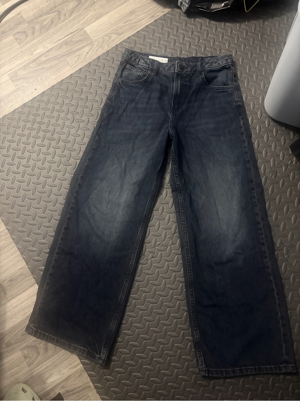 Zara Black Wide-Leg Kids Jeans